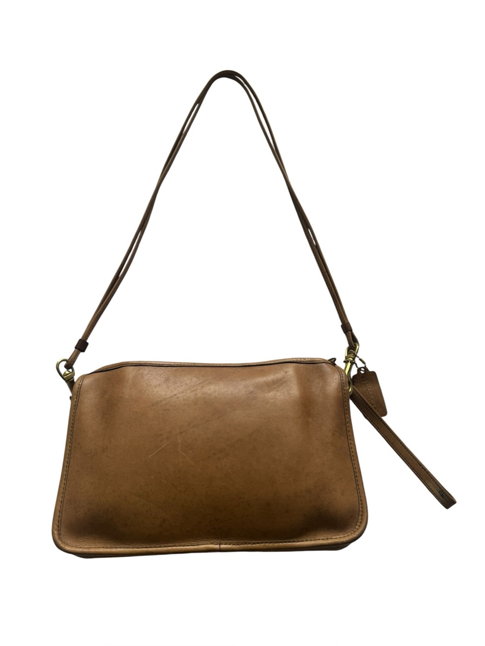 Vintage Coach Distressed Leather NYC Retro Basic Shoulder Bag